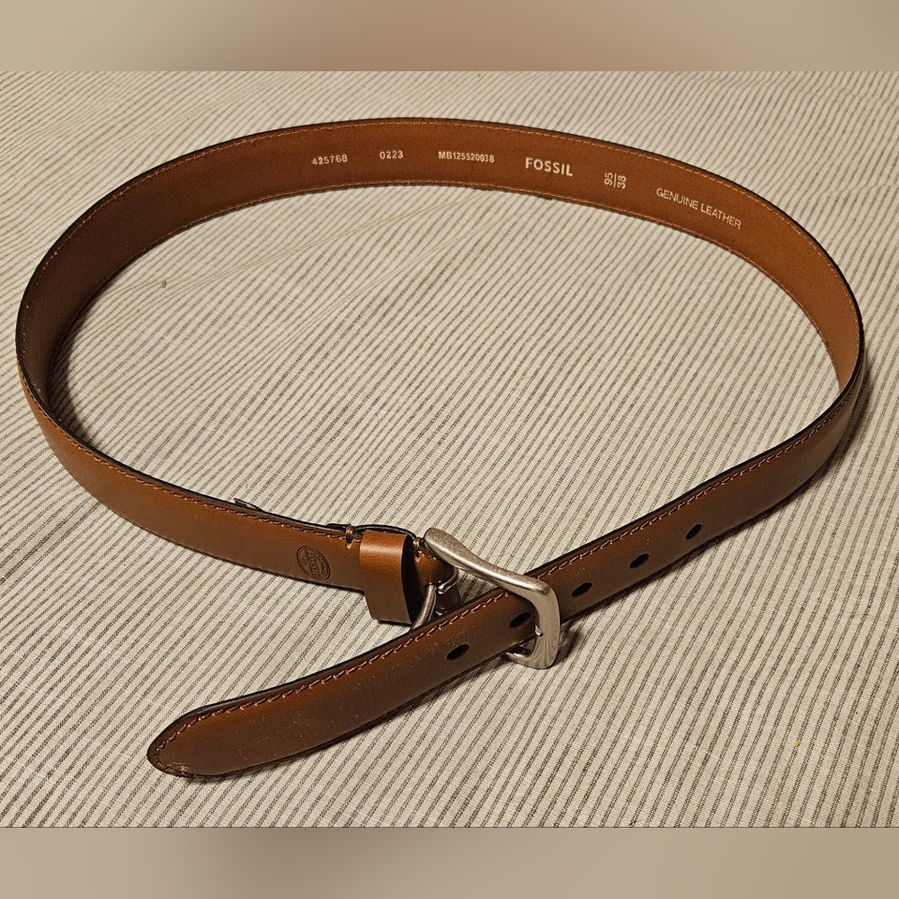 Fossil Men's 95/38 Wide Genuine Leather Belt Brown MB1255 200 Sz 38